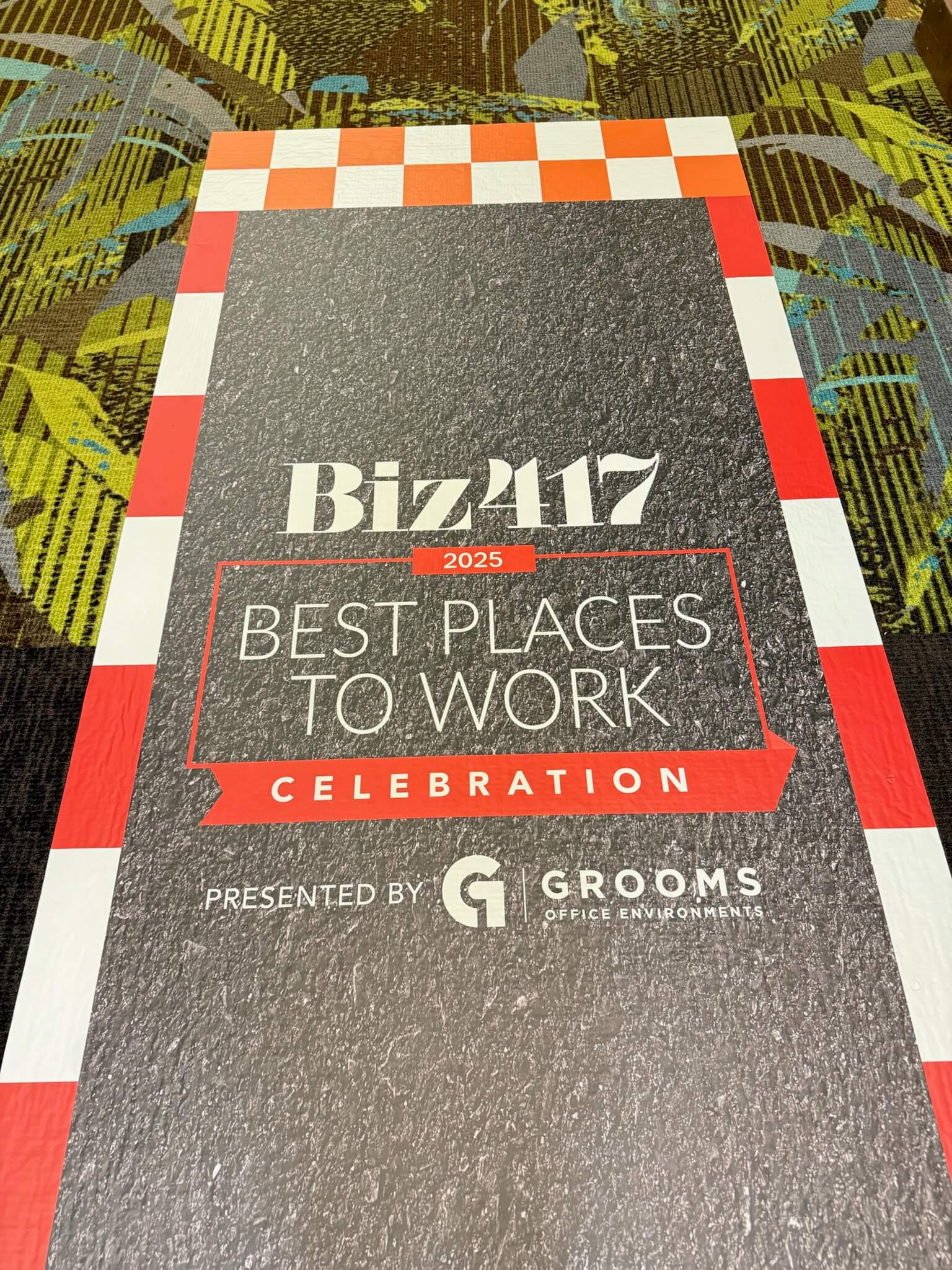 Biz 417's Best Places to Work 2025 event decor.