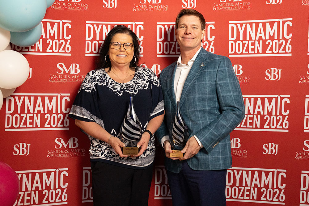 Connie Merritt, Kevin Grinder attend Springfield Business Journal 2026 Dynamic Dozen Awards, 2026.
